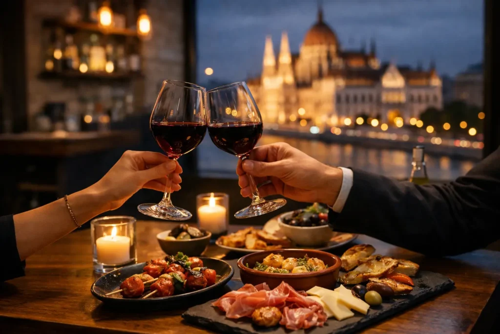 Romantikus vacsora tapas bárban Budapesten