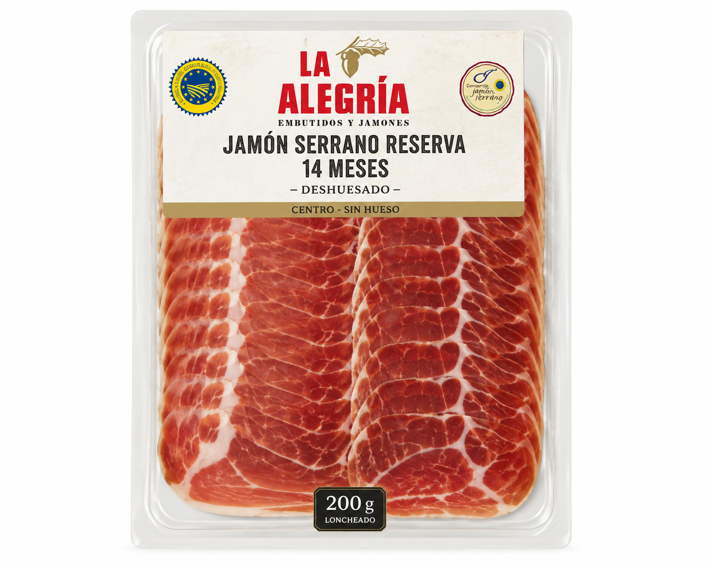 La Alegría Jamón Serrano Reserva – szeletelve, 200 g