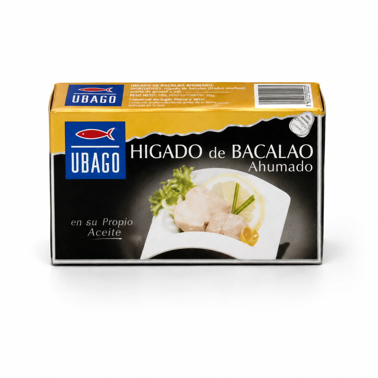 Ubago füstölt tőkehalmáj saját olajában – 100 g